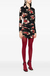 24 dress in stretch floral print fabric