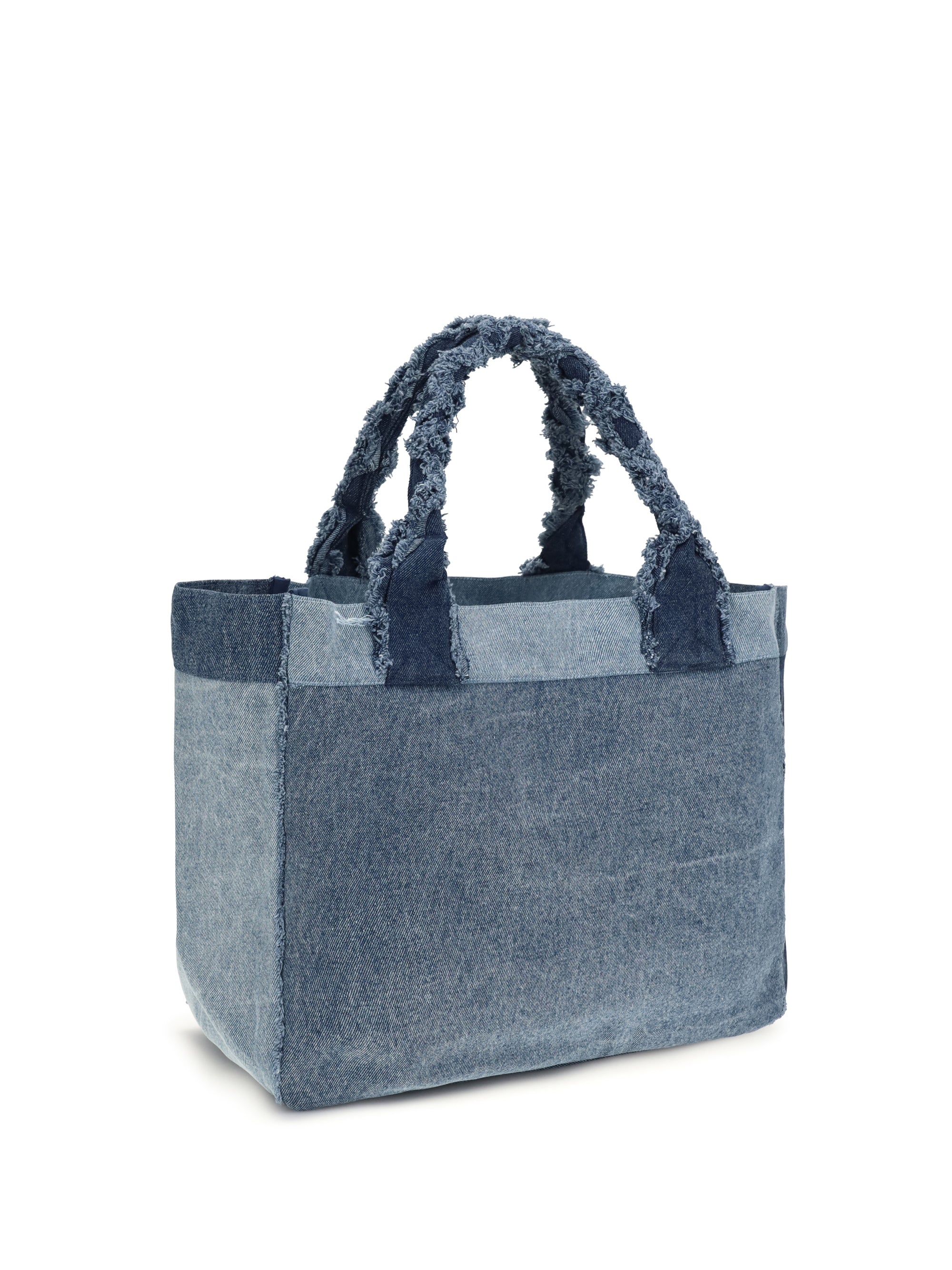medium trapeze denim shopper