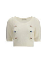 ALESSANDRA RICH 38 short sleeve mohair sweater