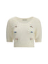 ALESSANDRA RICH 38 short sleeve mohair sweater