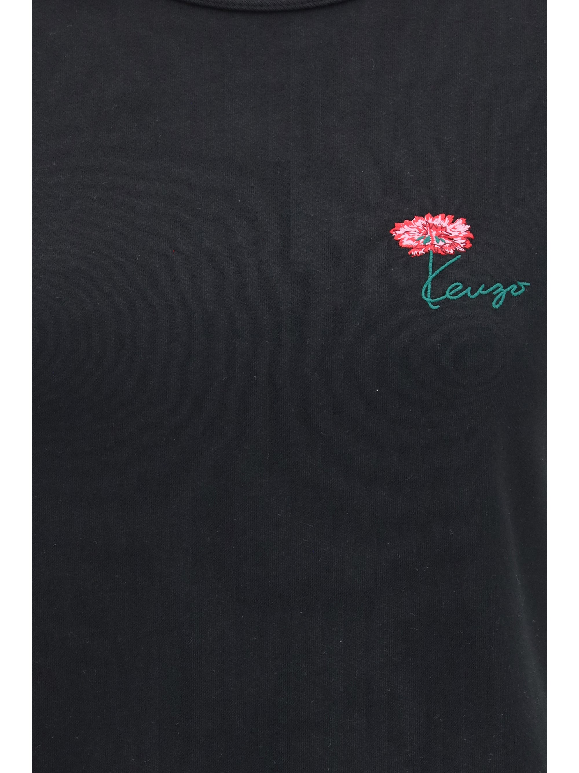 kenzo tulip embroidered cotton t-shirt