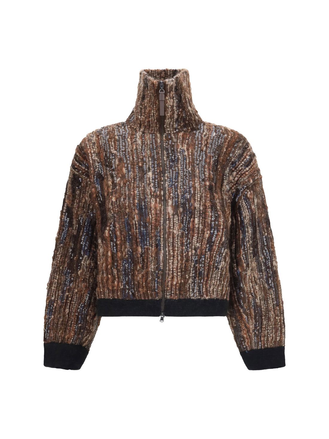 BRUNELLO CUCINELLI L perforated zip cardigan