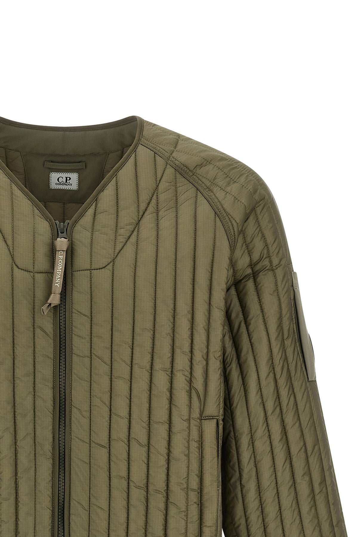lightly padded primaloft® ribbed liner down jacket