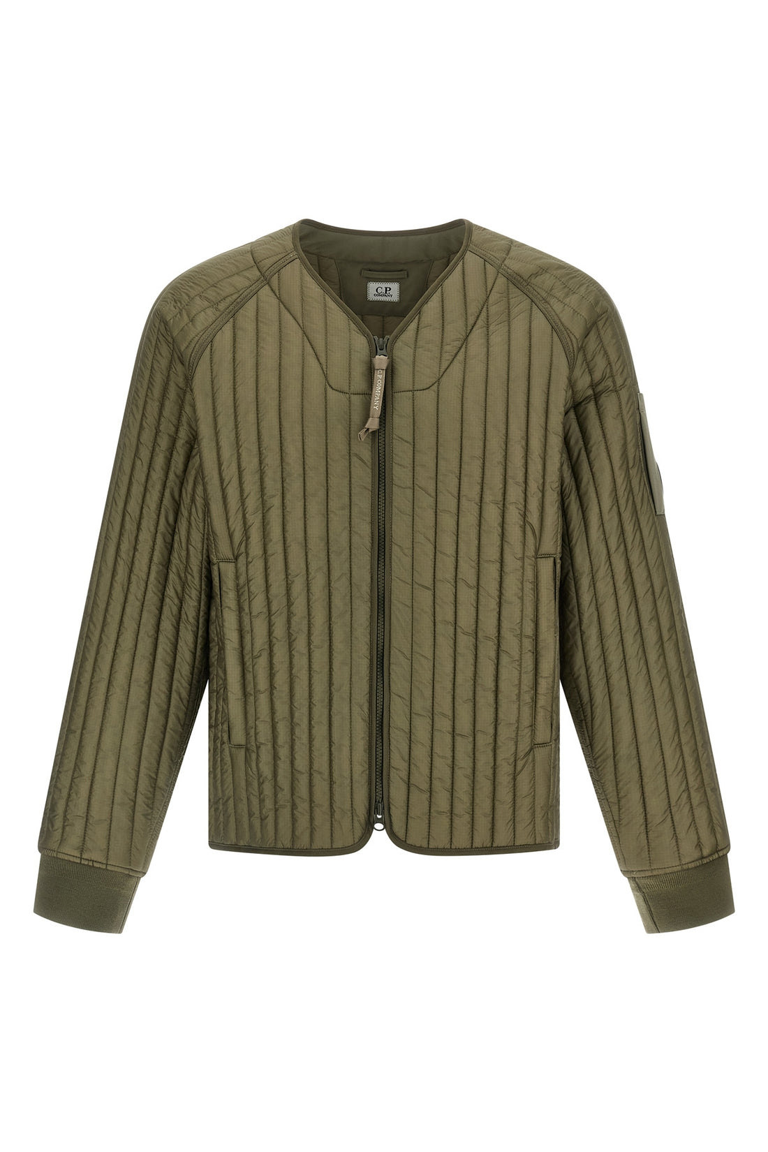 C.P. COMPANY L lightly padded primaloft® ribbed liner down jacket