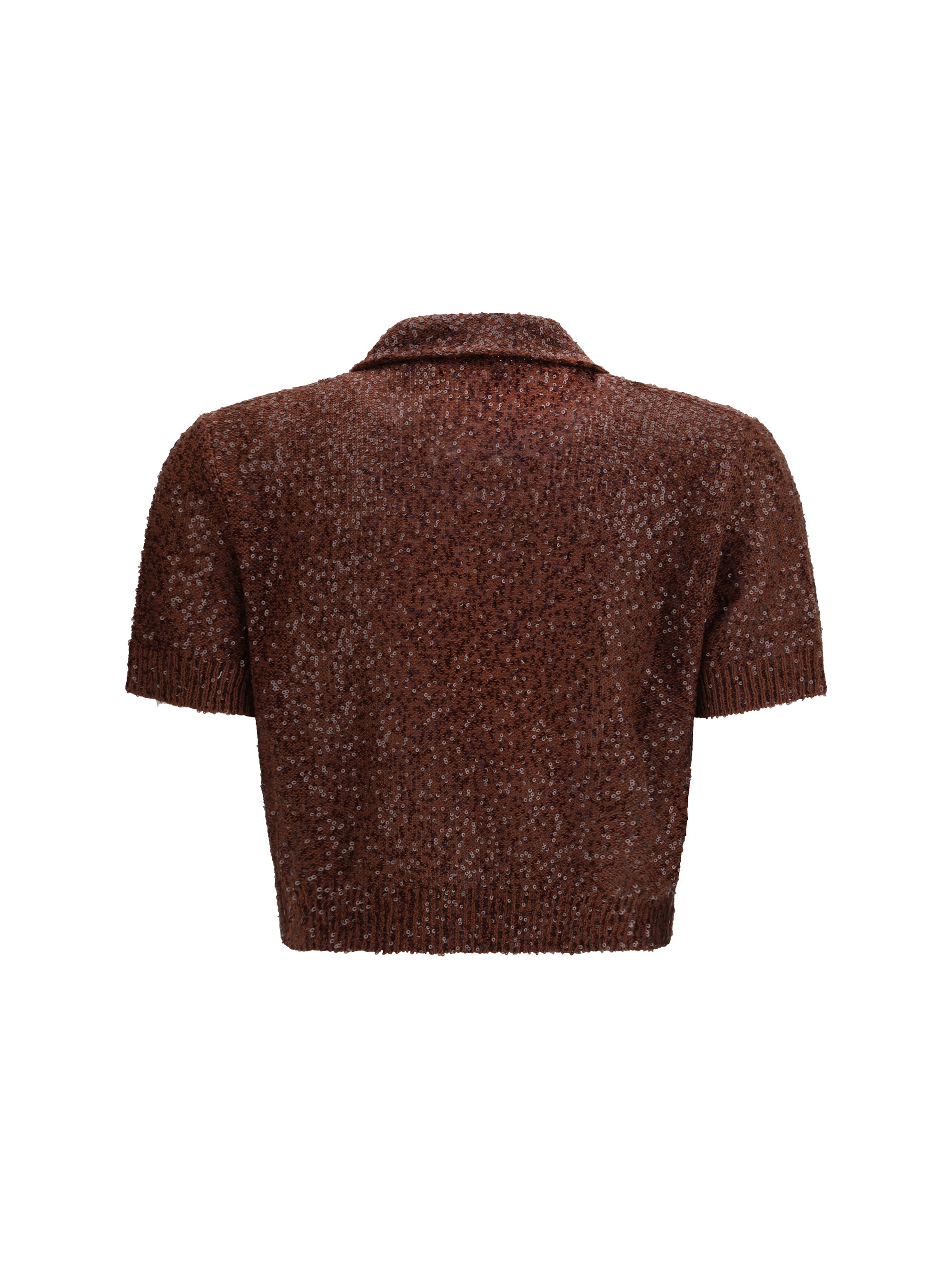 linen, cashmere and silk top with sequins
