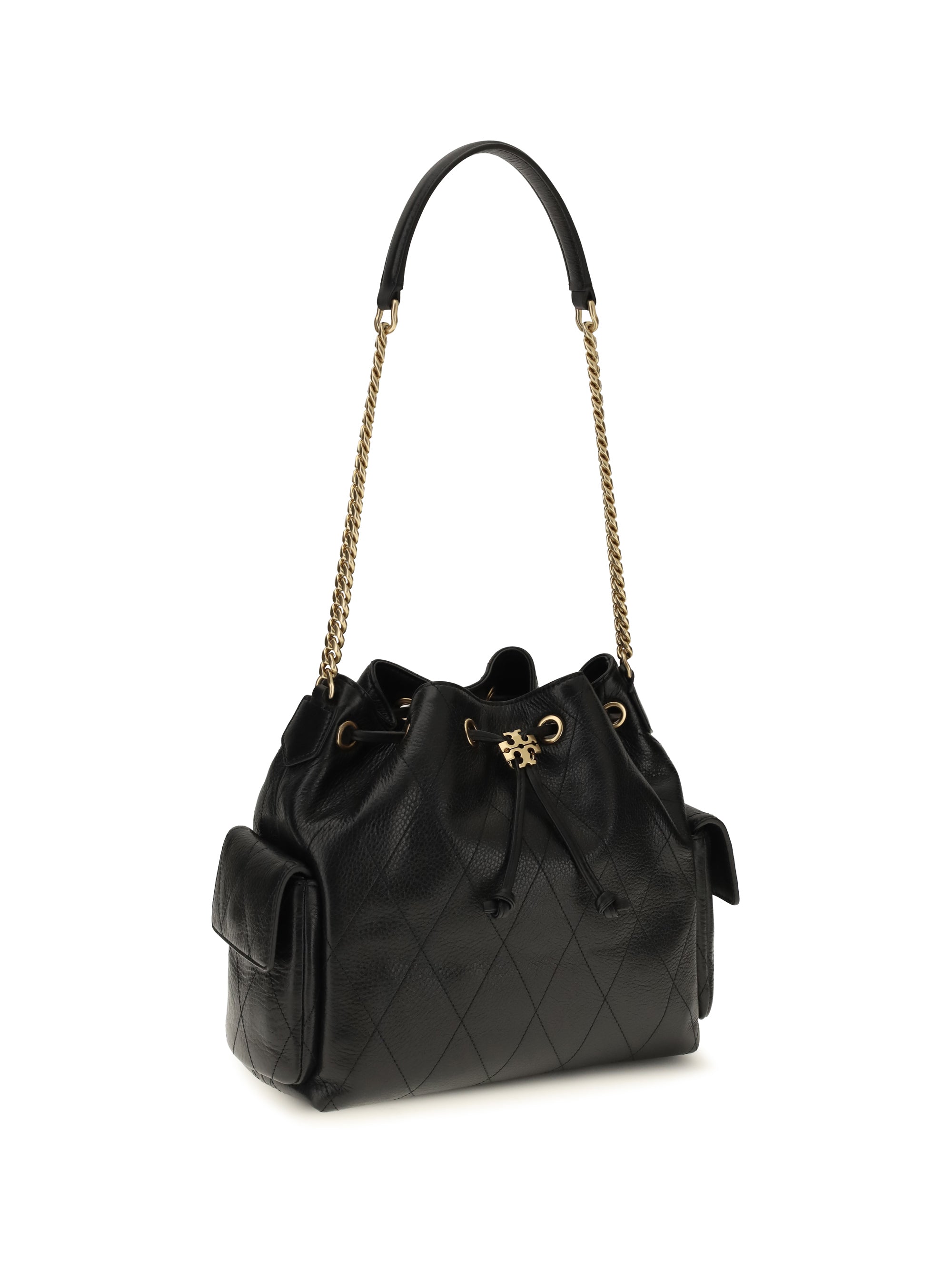 quilted drawstring charlie shoulder bag