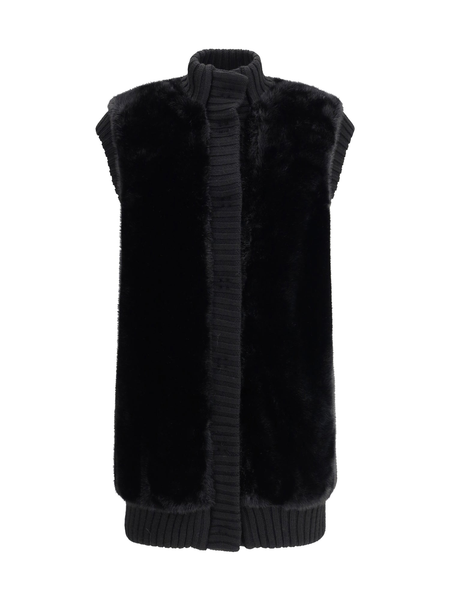 PINKO M long vest in faux fur