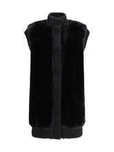 PINKO M long vest in faux fur