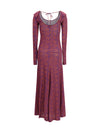 patterned jersey dress
