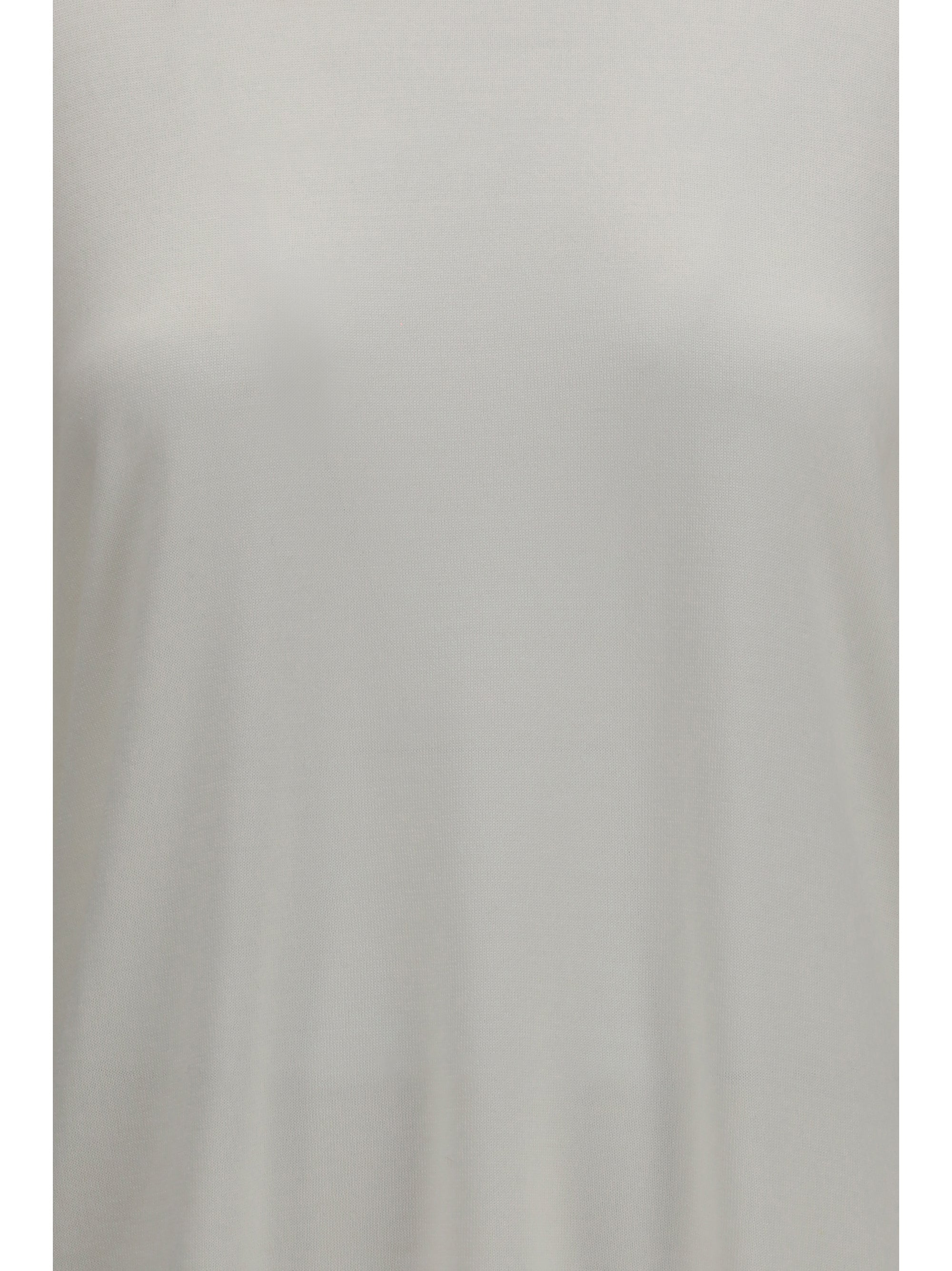 short-sleeve cashmere and silk sweater