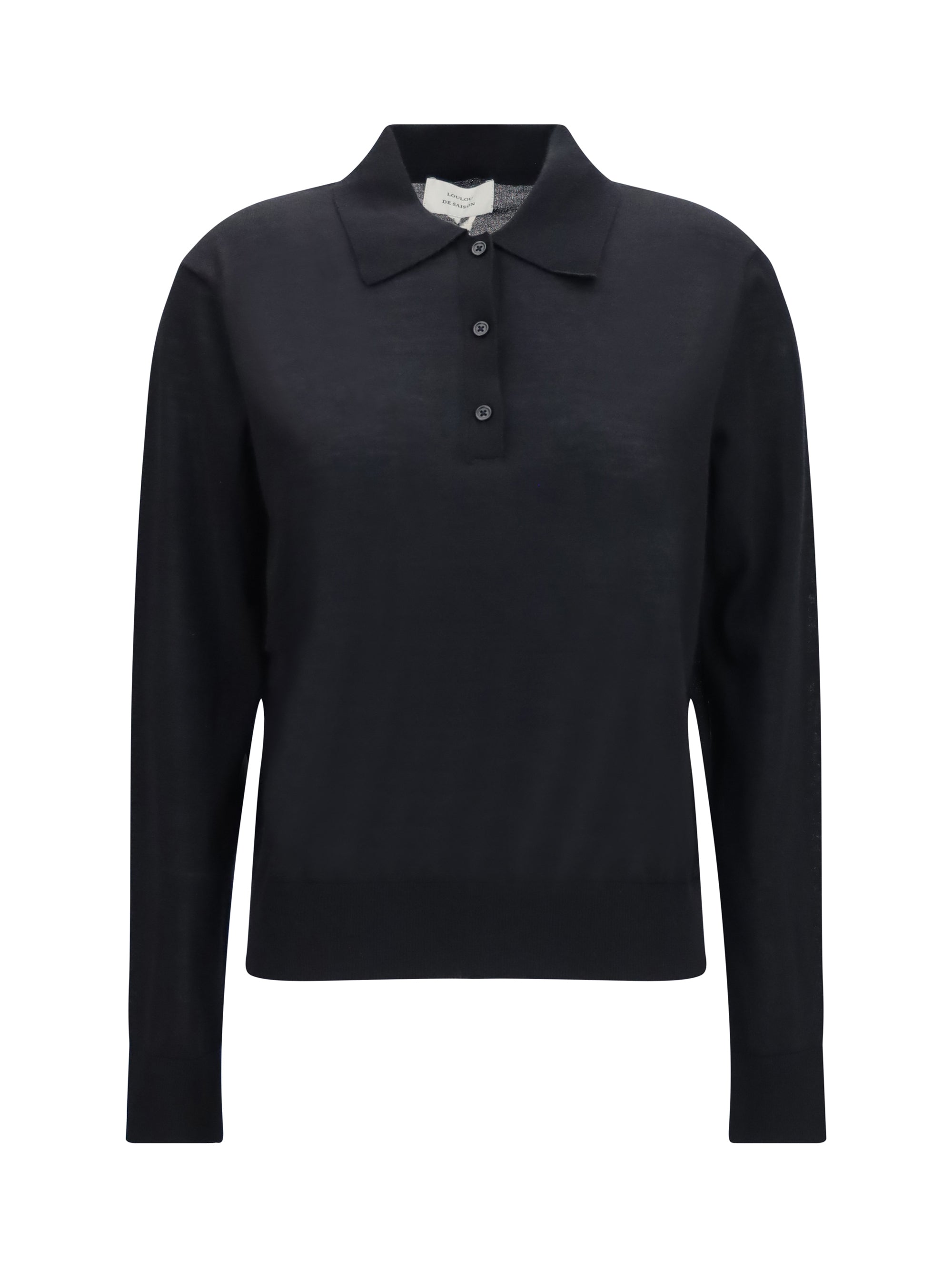 miles long-sleeve fine-knit polo
