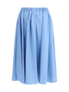 poplin drawstring skirt