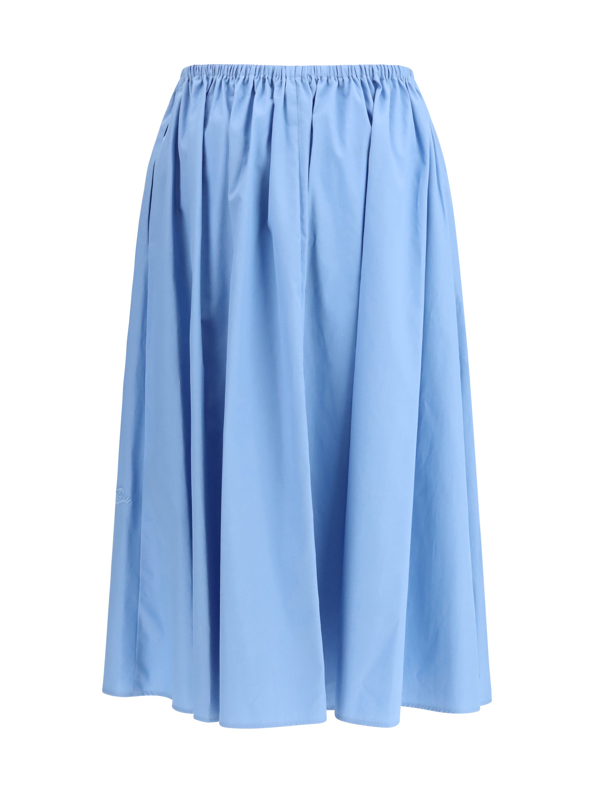 poplin drawstring skirt