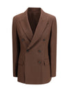peak lapels double-breasted blazer