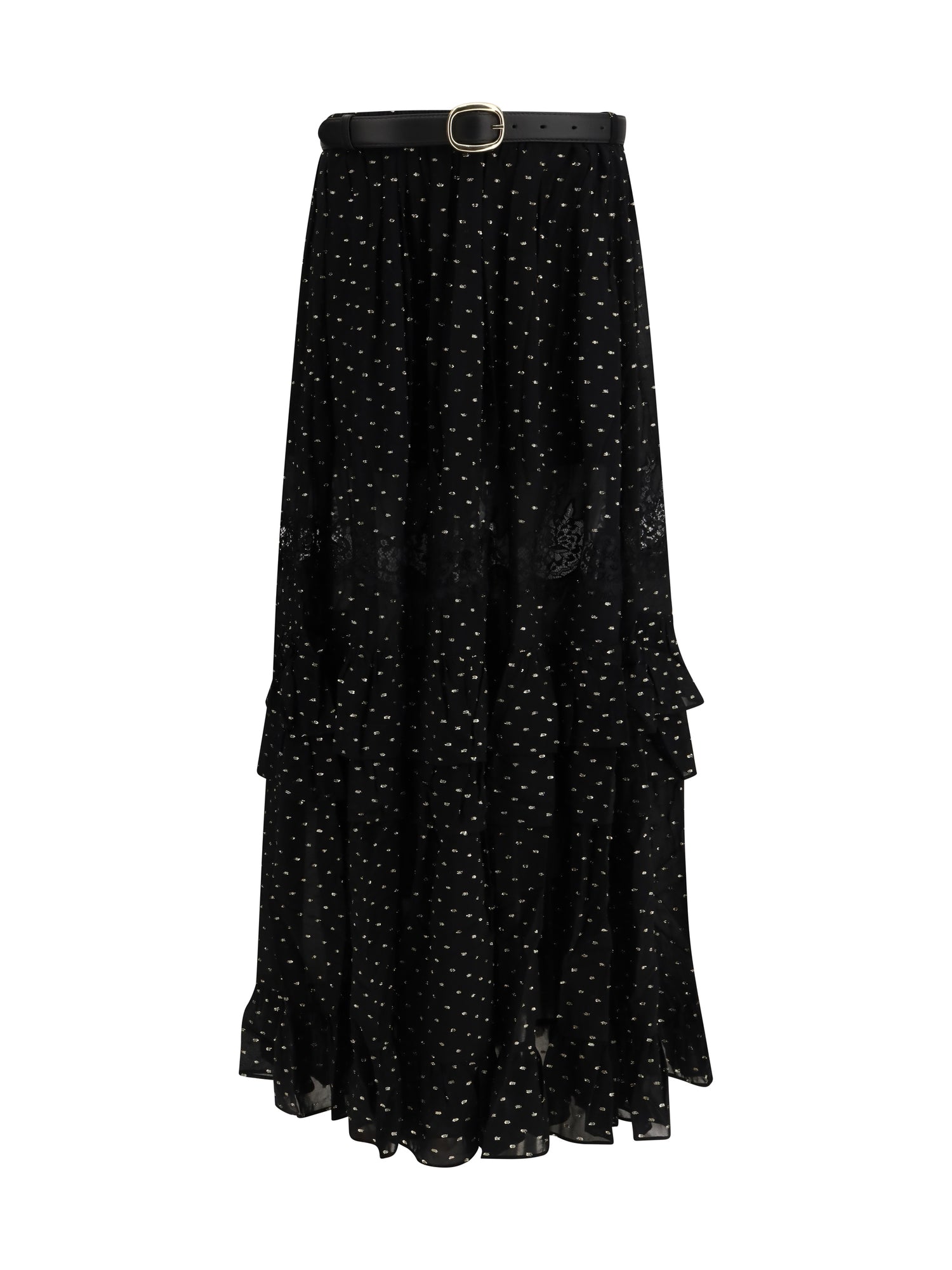SELF-PORTRAIT 8 chiffon lace maxi skirt