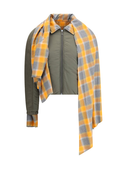 MARBELL 1 maxi-scarf puffer jacket