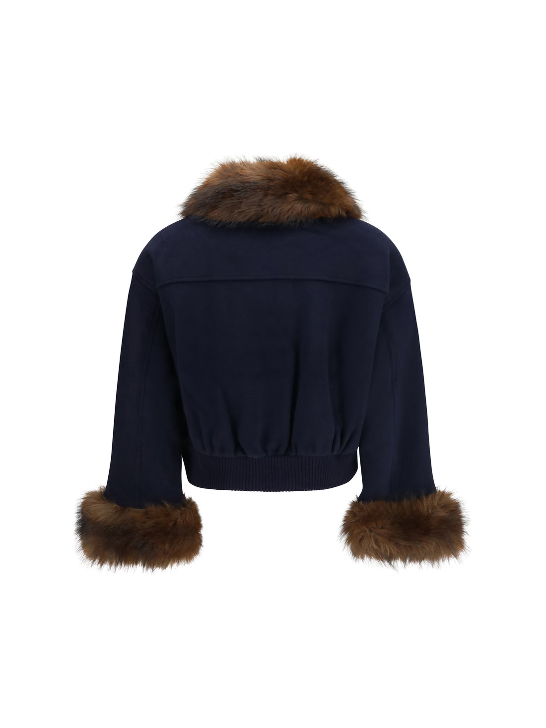 SELF-PORTRAIT 8 wool-blend jacket with faux fur collar