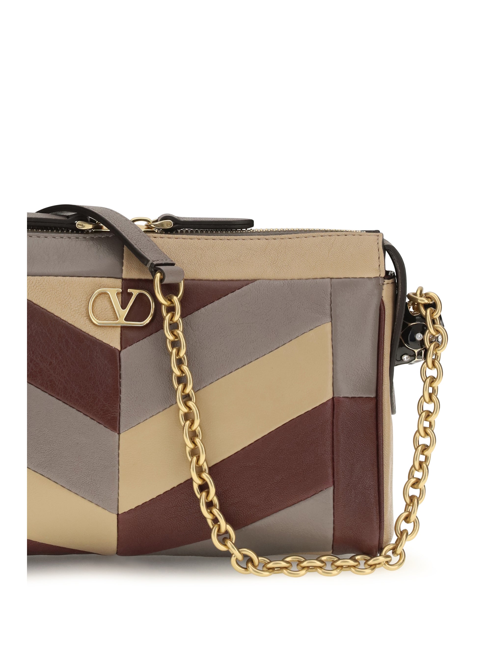 small panthea chevron nappa shoulder bag