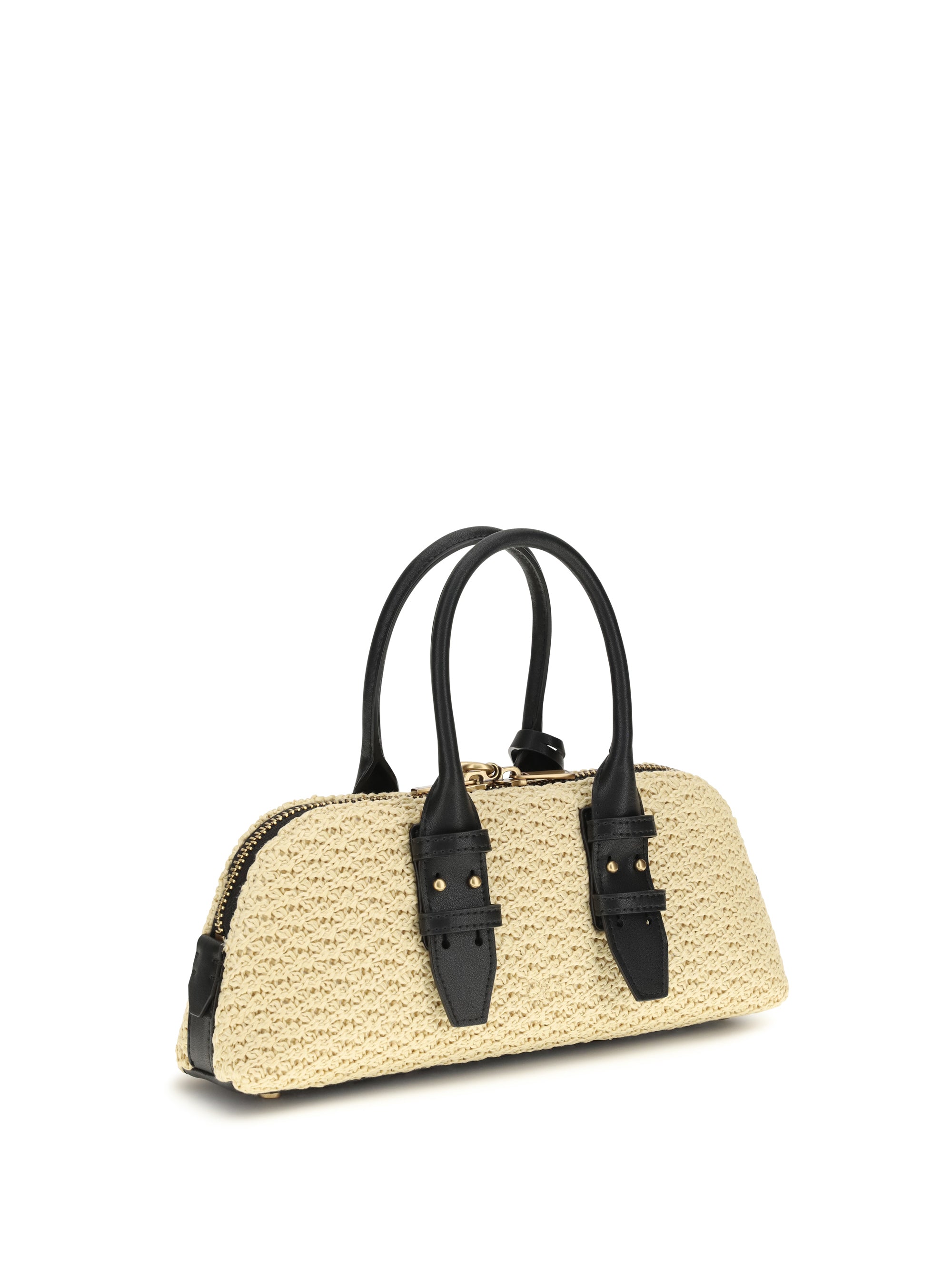 escape horizontal raffia handbag