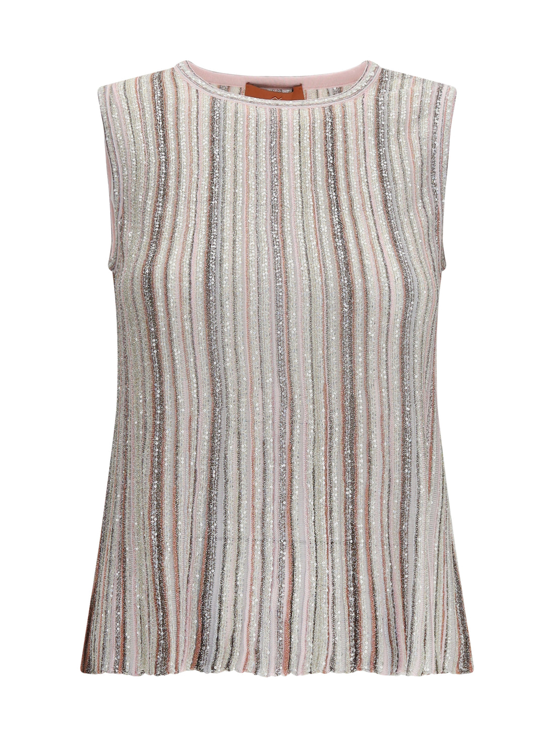 MISSONI 40 sleeveless ribbed sequin top