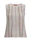 sleeveless ribbed sequin top