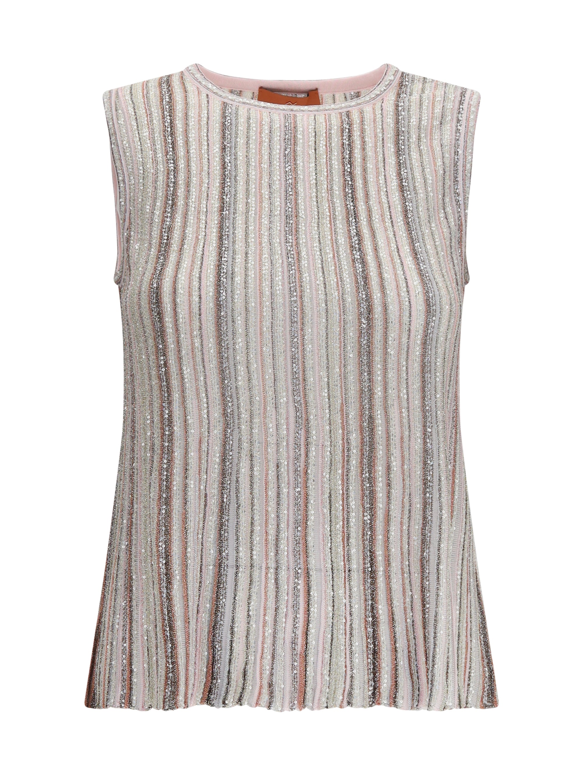 sleeveless ribbed sequin top