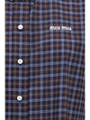 checked embroidered shirt