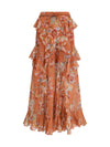 long ruffle skirt