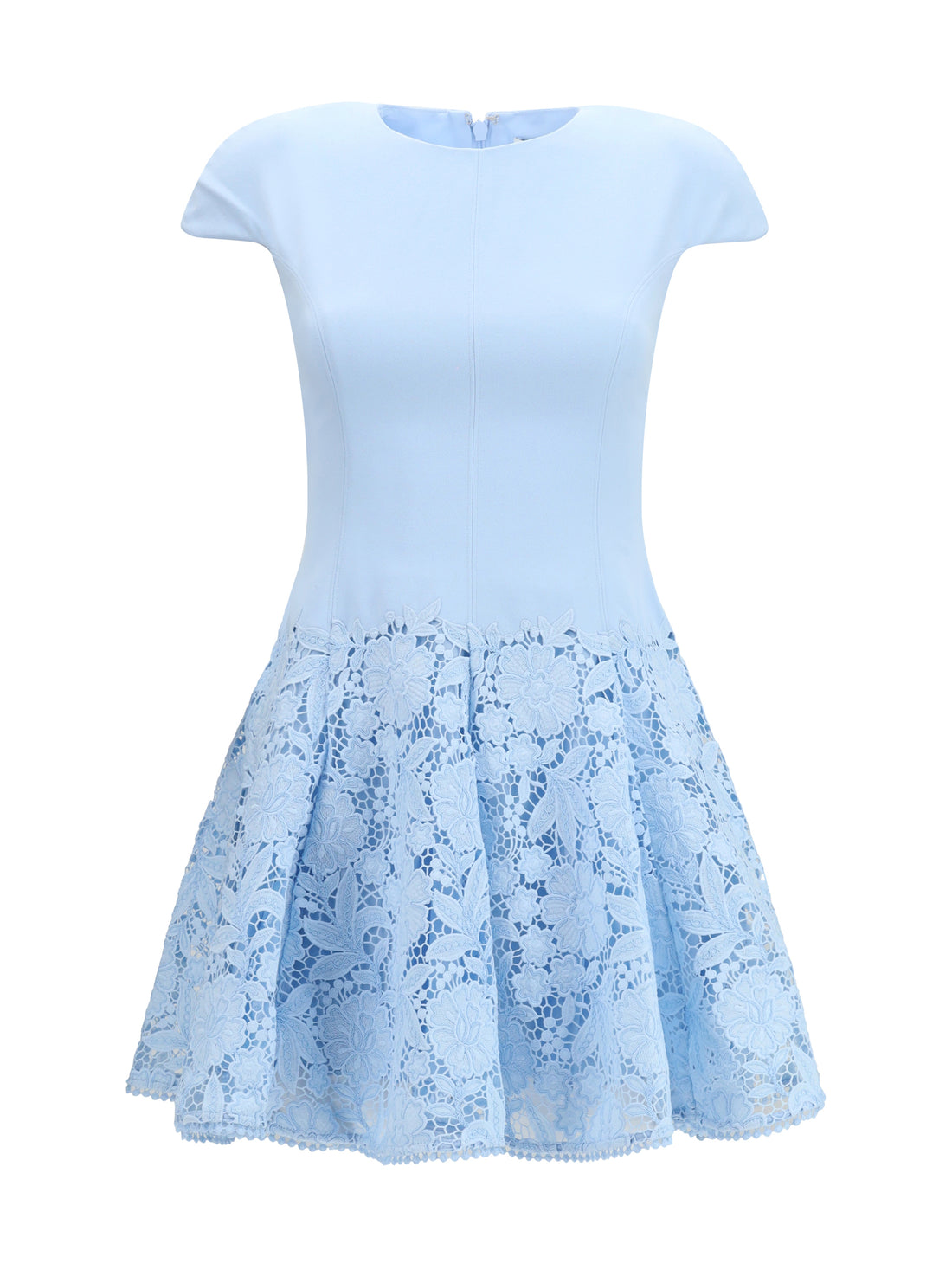 SELF-PORTRAIT 6 crepe mini dress with lace detailing