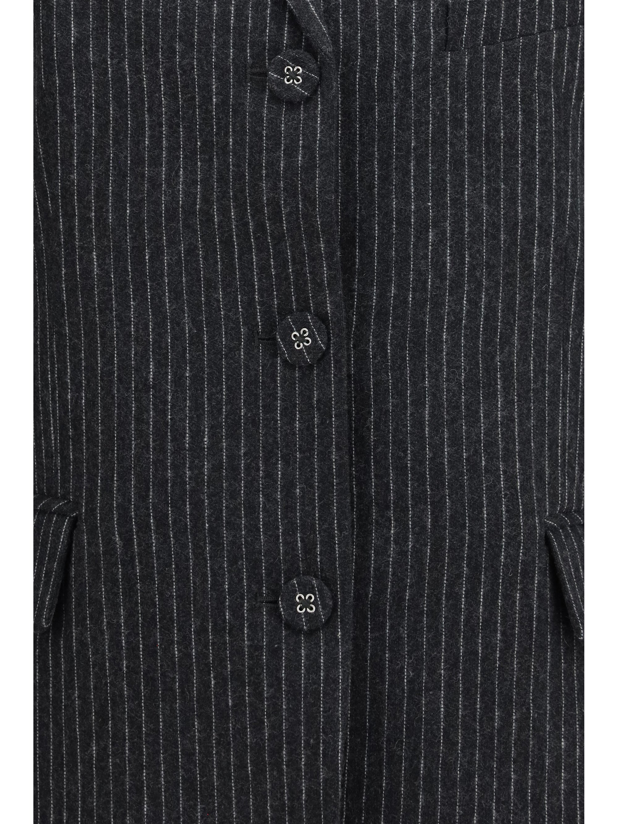 pinstripe wool blazer