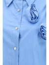 shirt with appliqué roses