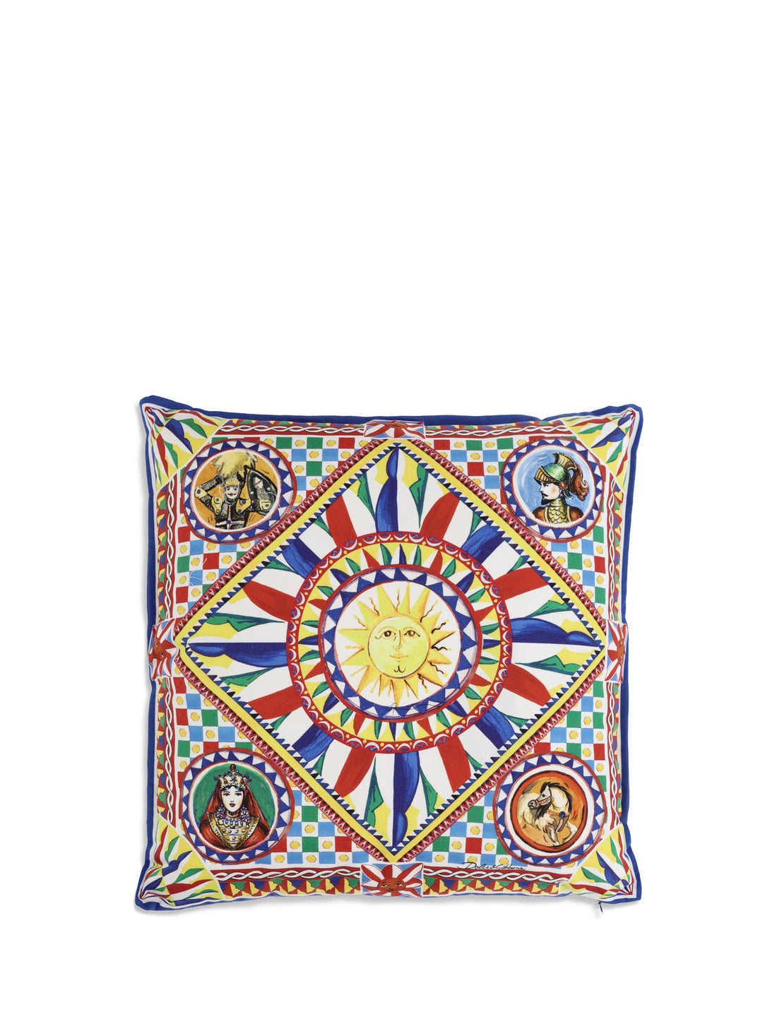 DOLCE &amp; GABBANA OS carretto siciliano canvas pillow