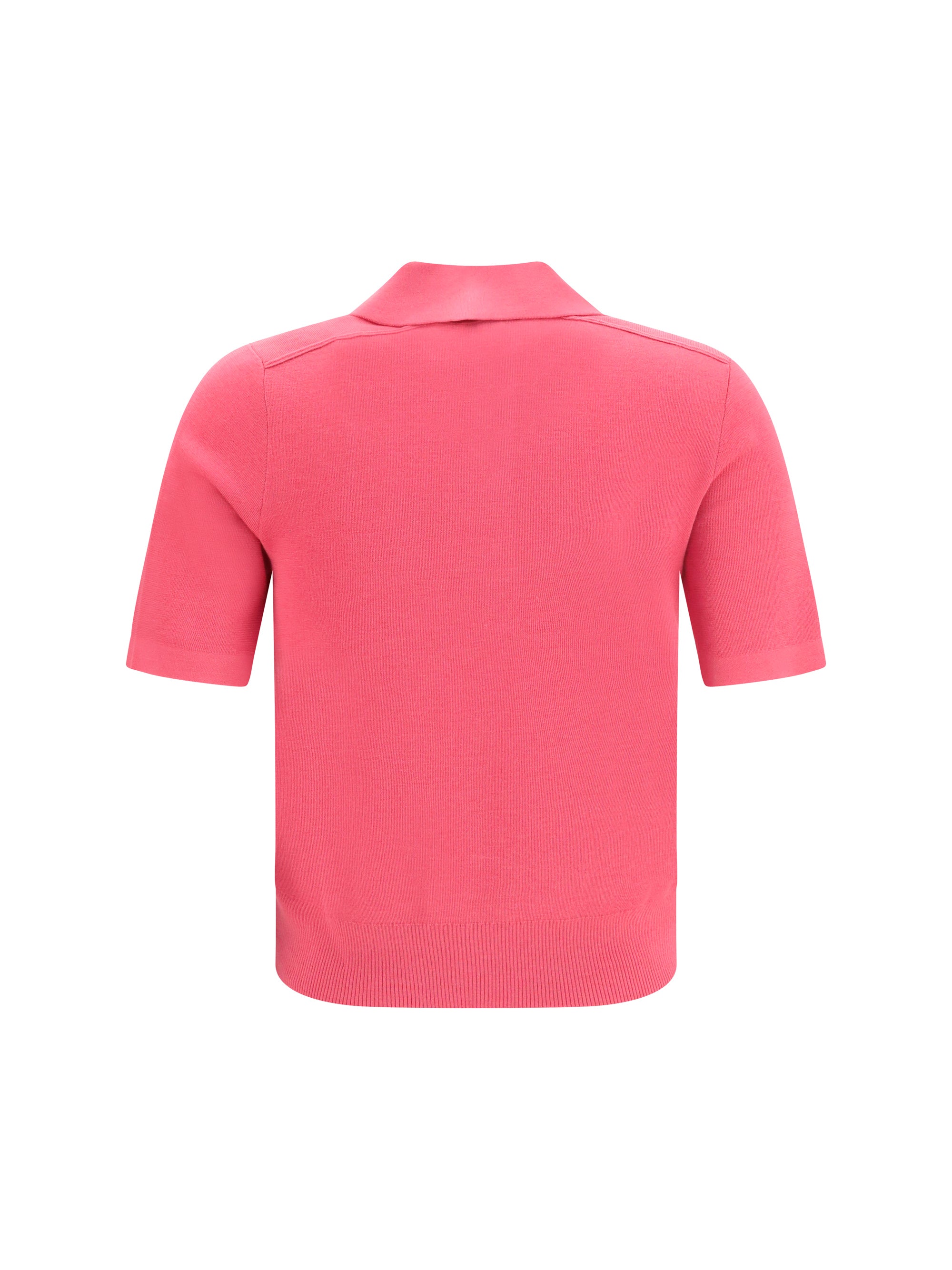 wool polo with check details