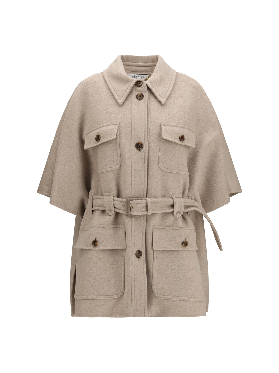 MAX MARA S-M nettare cashmere cape with belt