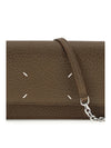 grained leather wallet