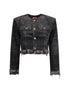 DIESEL M laser-engraved cotton-hemp denim jacket 