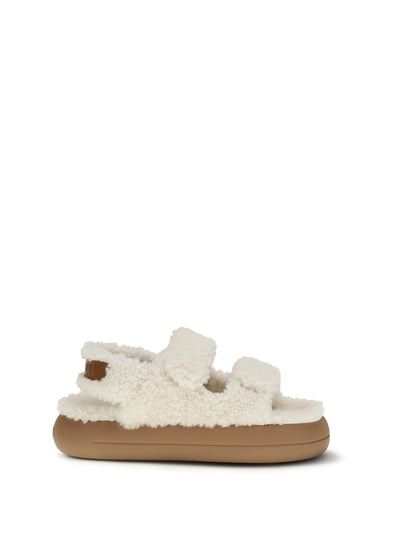 the fur-lined sandals