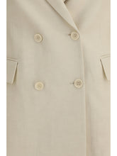 P.A.R.O.S.H. L double-breasted blazer in a ribbed fabric