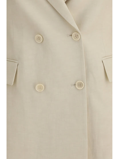 P.A.R.O.S.H. L double-breasted blazer in a ribbed fabric