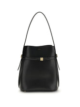 TOTEME OS belted leather bucket bag