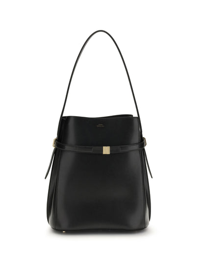 TOTEME OS belted leather bucket bag