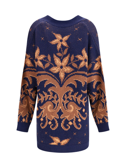 ETRO 40 wool jacquard cardigan