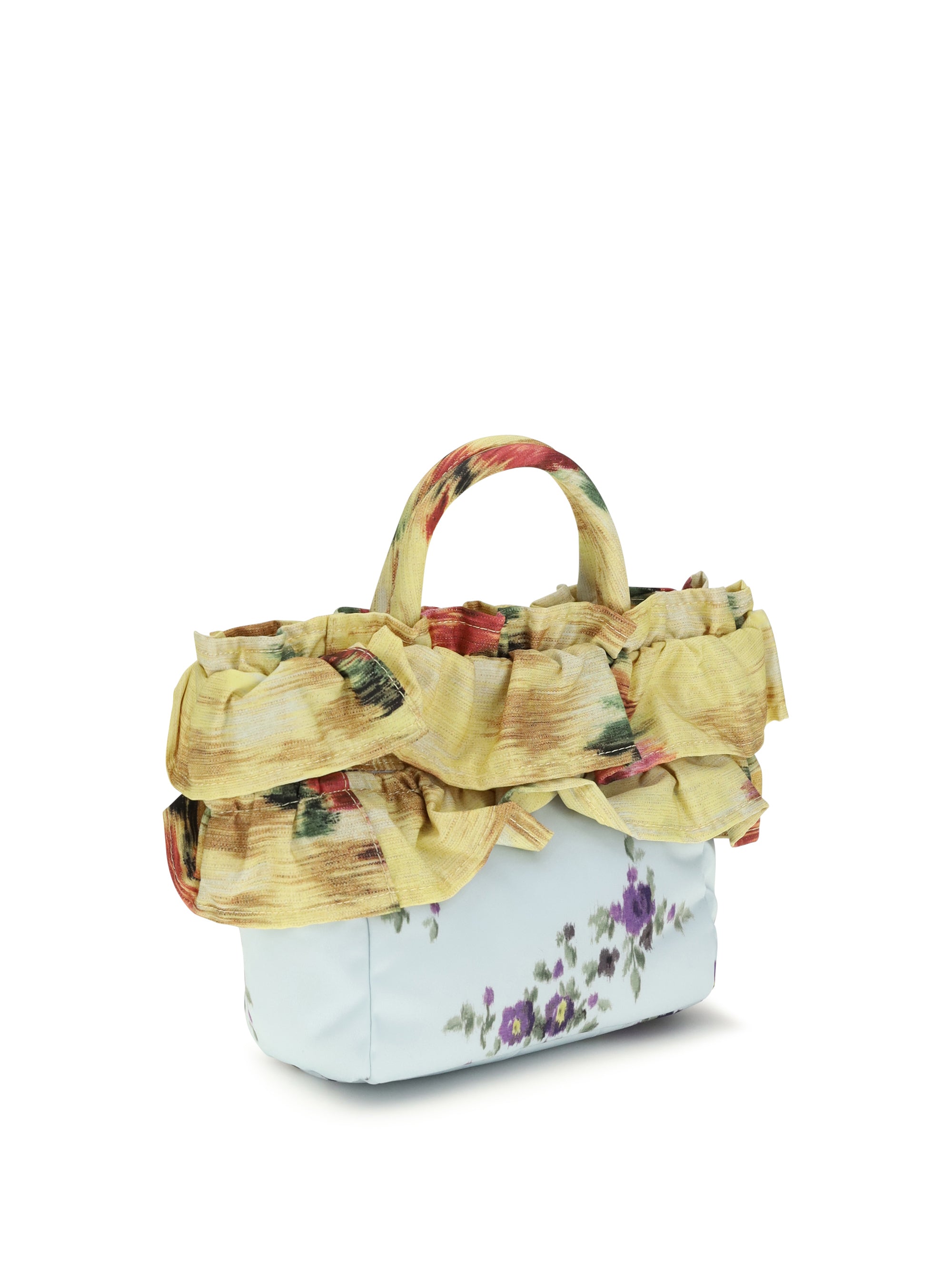 mini ruffle handbag with floral print
