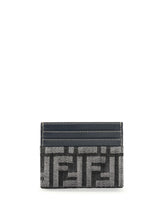 FENDI OS embroidered denim card holder