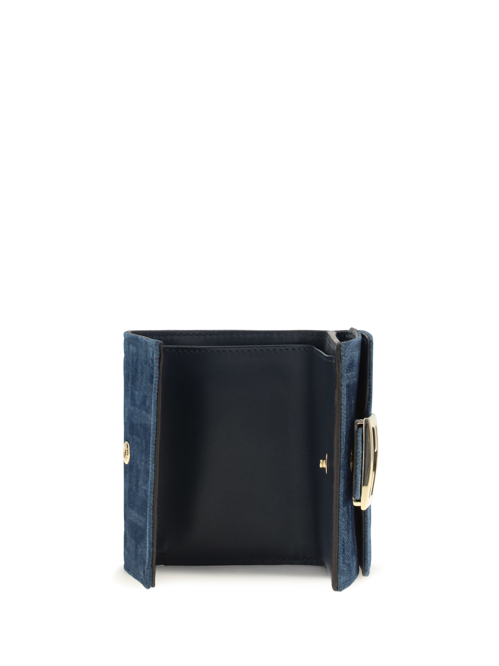 trifold wallet with ff monogram in jacquard