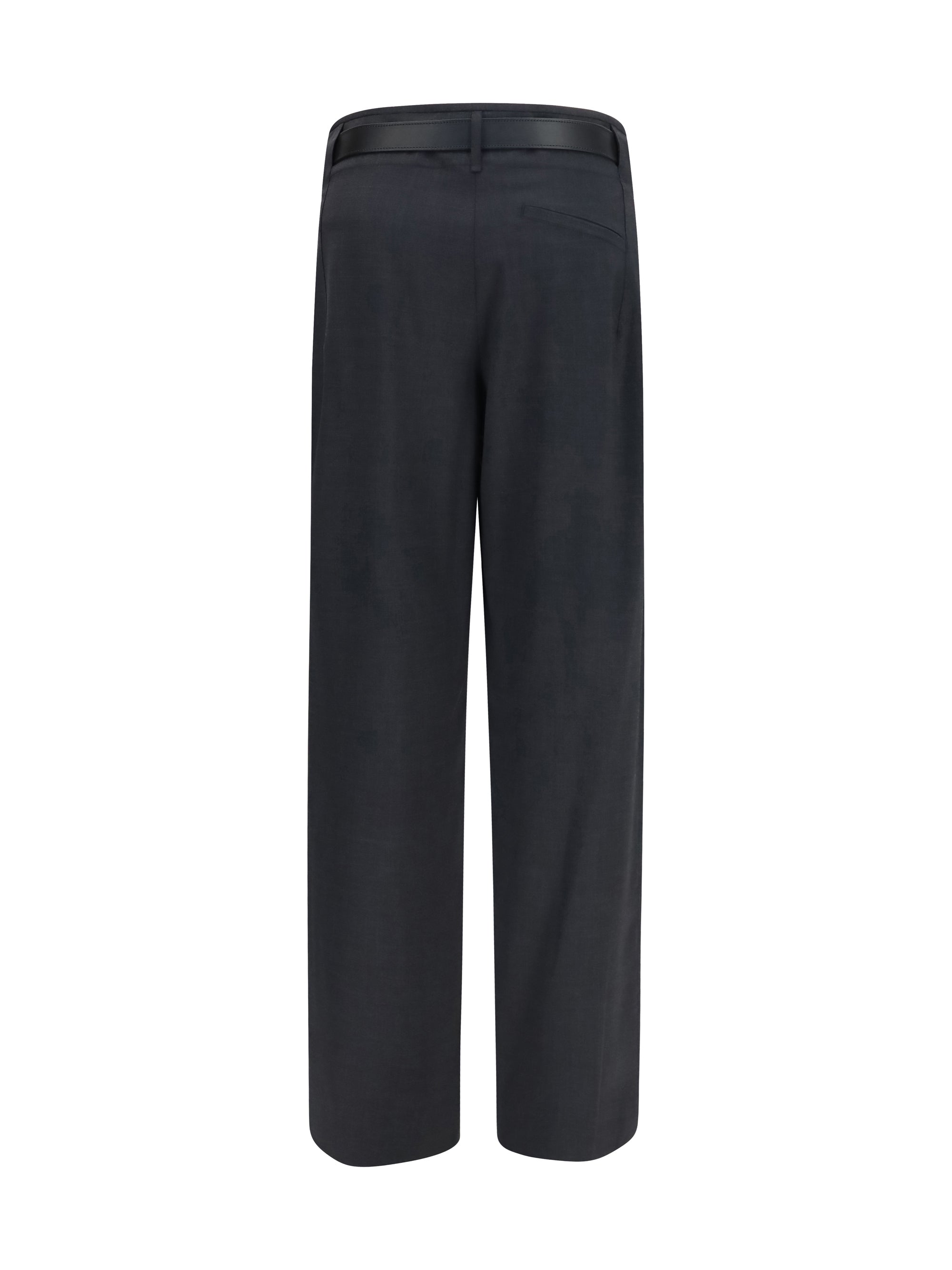 ronda wool pants with leather belt