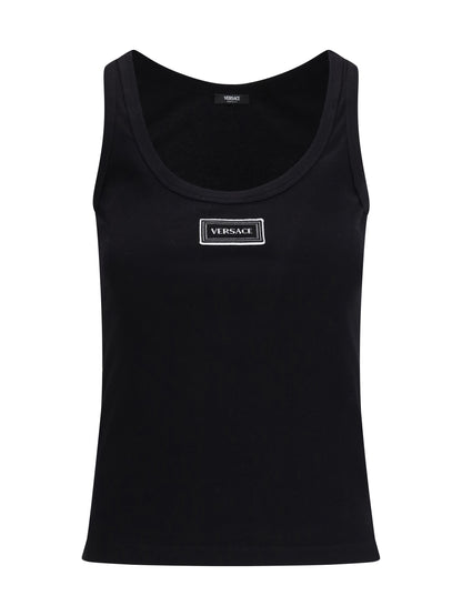 VERSACE 40 tank top in cotton rib stretch