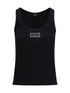VERSACE 40 tank top in cotton rib stretch