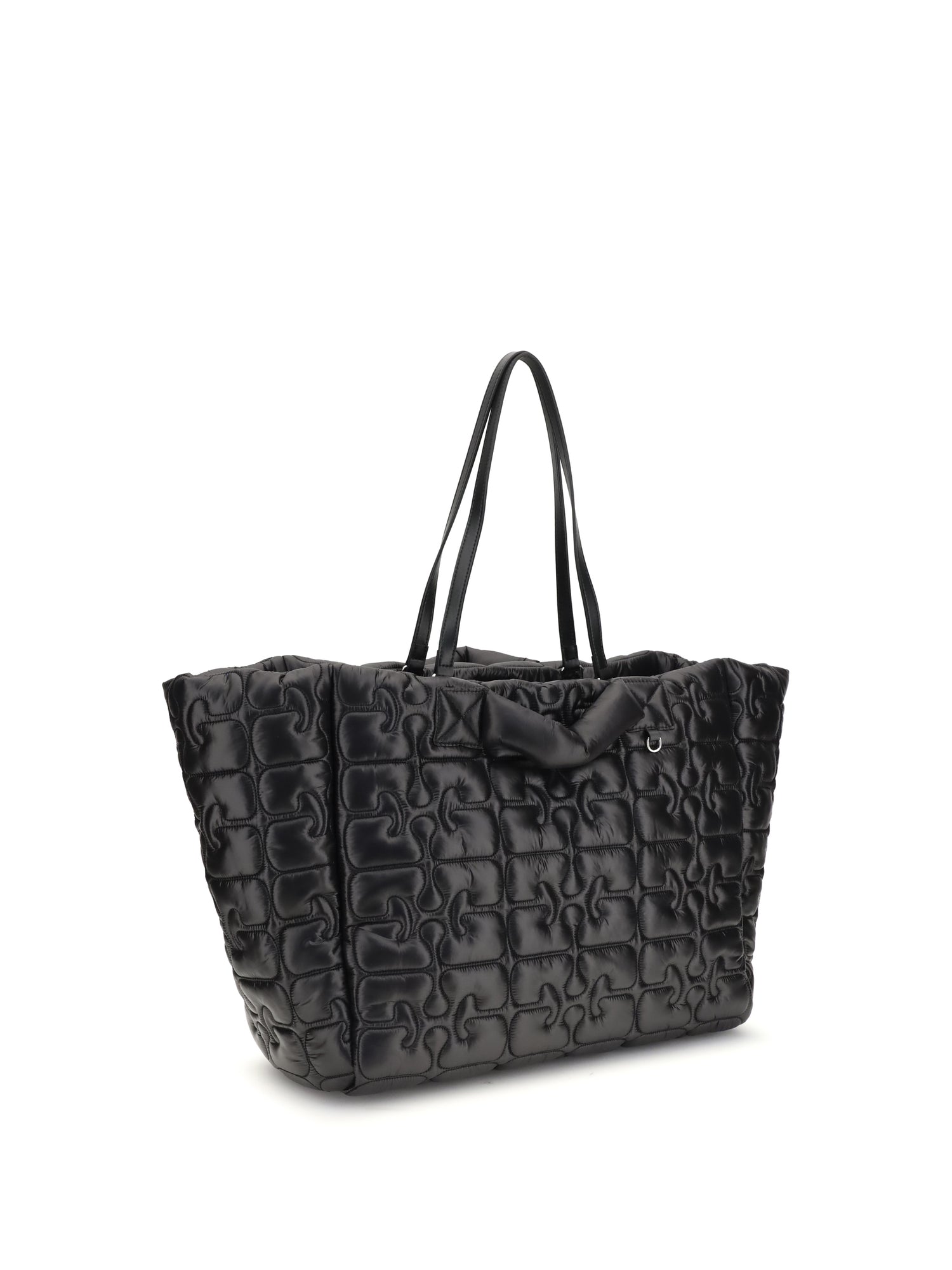 GANNI OS re-tech quilted tote