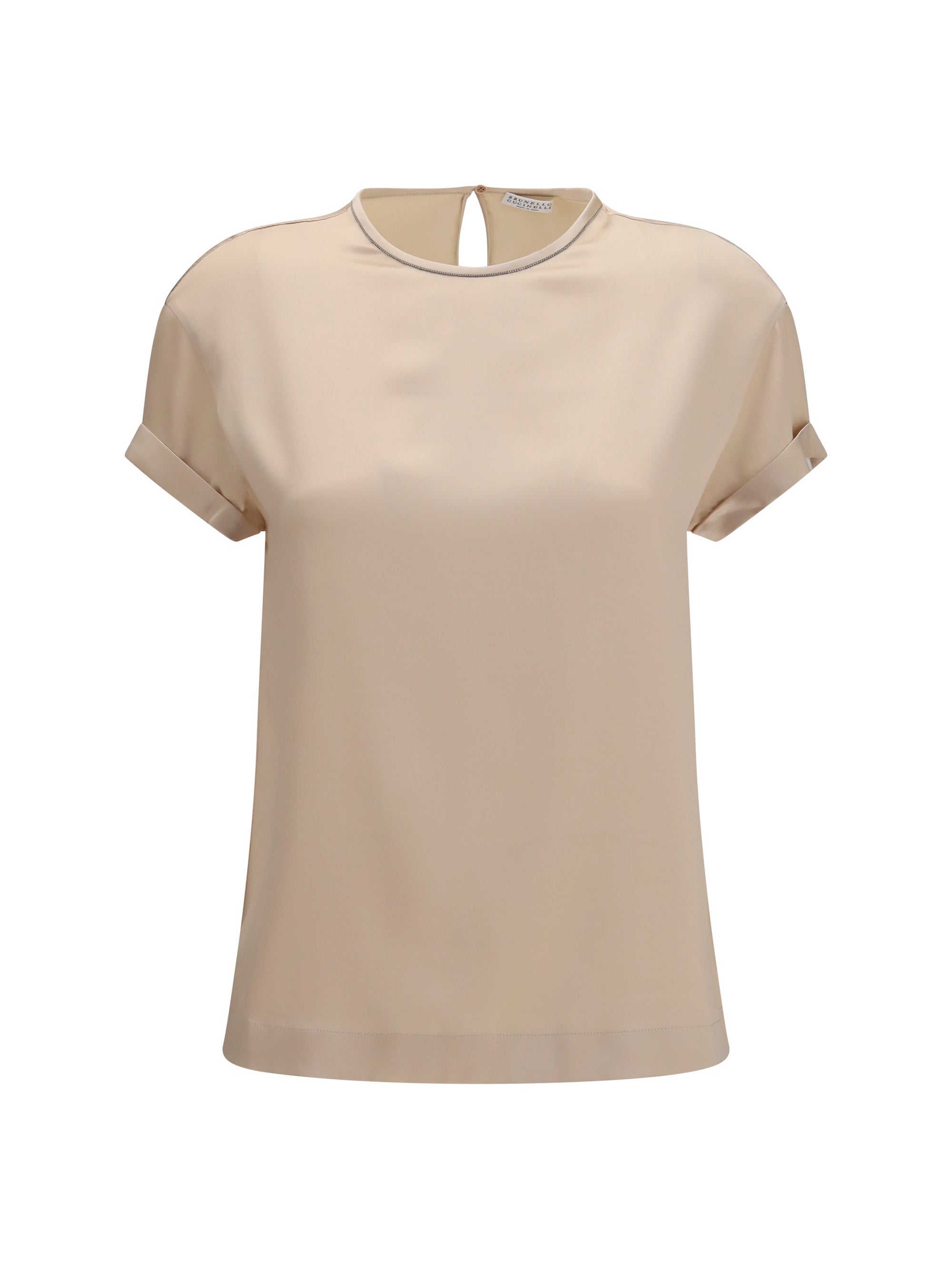silk blouse with monili chain